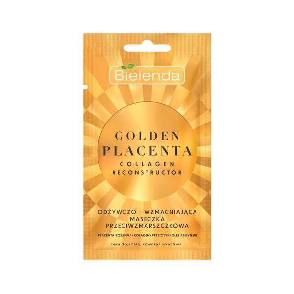 Bielenda - GOLDEN PLACENTA - COLLAGEN RECONSTRUCTOR - Odżywczo - wzmacniająca MASECZKA przeciwzmarszczkowa 8g 5902169048341