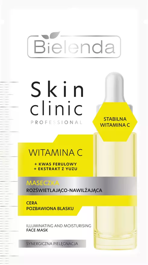 Bielenda - SKIN CLINIC PROFESSIONAL - WITAMINA C maseczka rozświetlająco- nawilżająca 8g 5902169049829