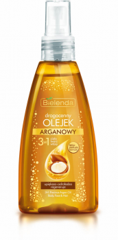 Bielenda - (UseByDate 30/04/24) Drogocenne Olejki 3w1 - Olejek ARGANOWY 3w1 do ciała, twarzy i włosów 150 ml 5902169012106