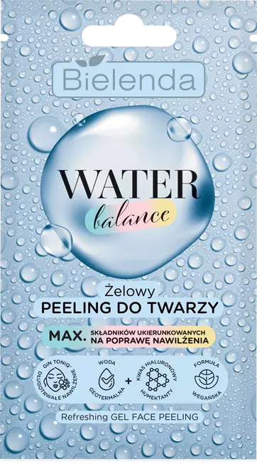 Bielenda - WATER Balance - Żelowy PEELING do twarzy 7g 5902169049386