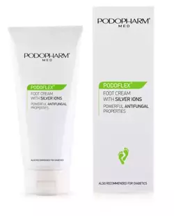 Podopharm MED - /ExpDate31/10/24/ PODOFLEX® - FOOT CREAM WITH SILVER IONS (Krem do stóp z jonami srebra) 75ml 5903240821532